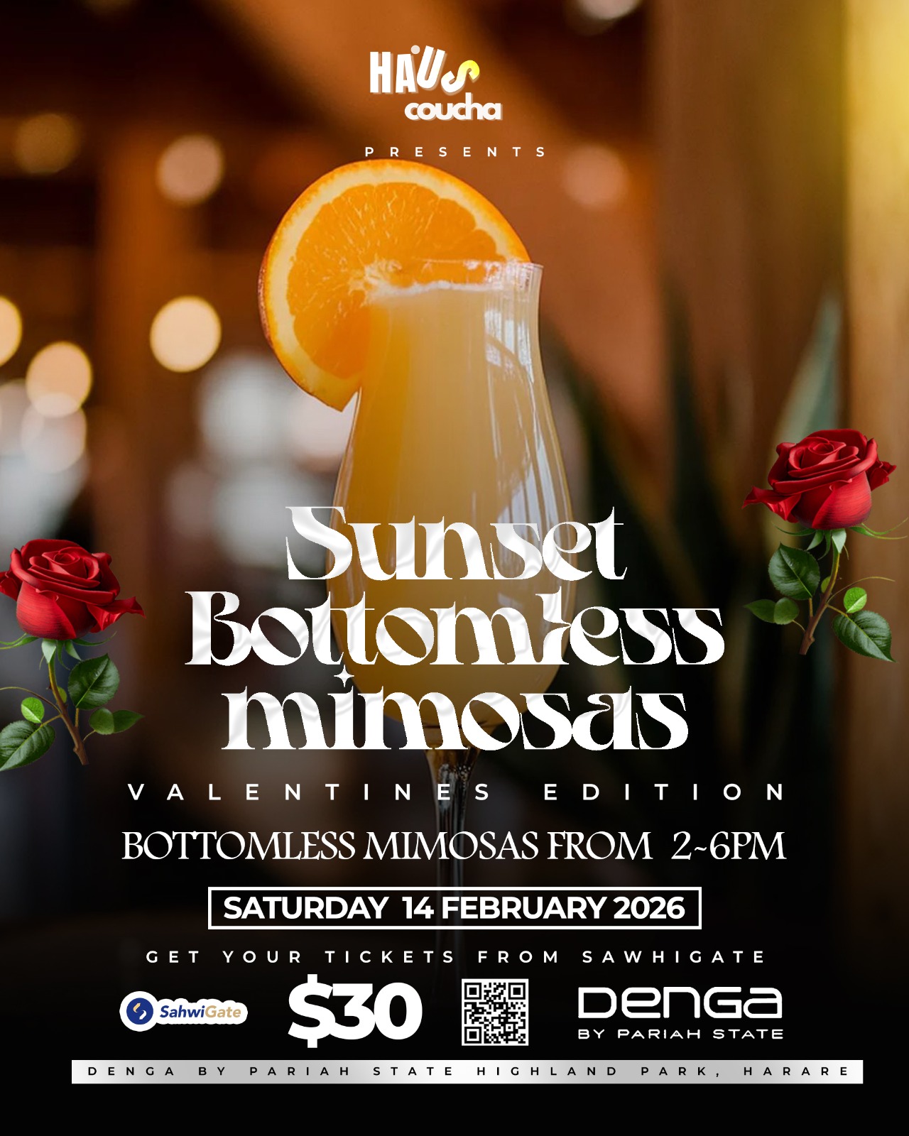 Sunset Bottomless Mimosas – Valentine’s Edition