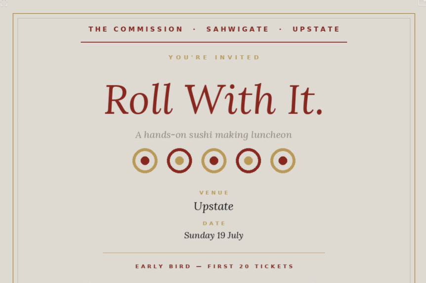 Roll With It: A Hands-On Sushi Making Luncheon